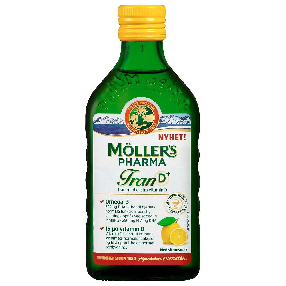 7070866017934 UPC Möller's Pharma Tran Med Sitronsmak Og D-vitamin 250 ML