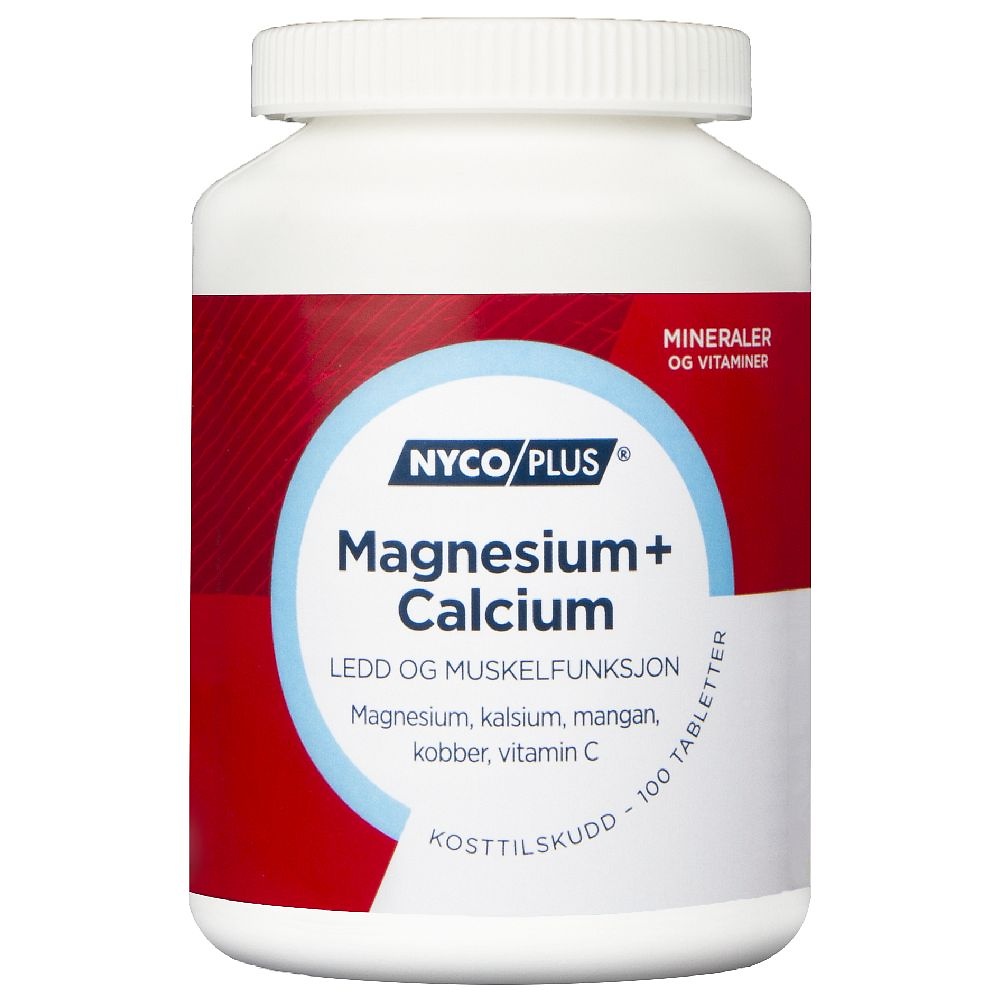 Nycoplus Magnesium + Calcium 100 tabletter Balder Apotek AS