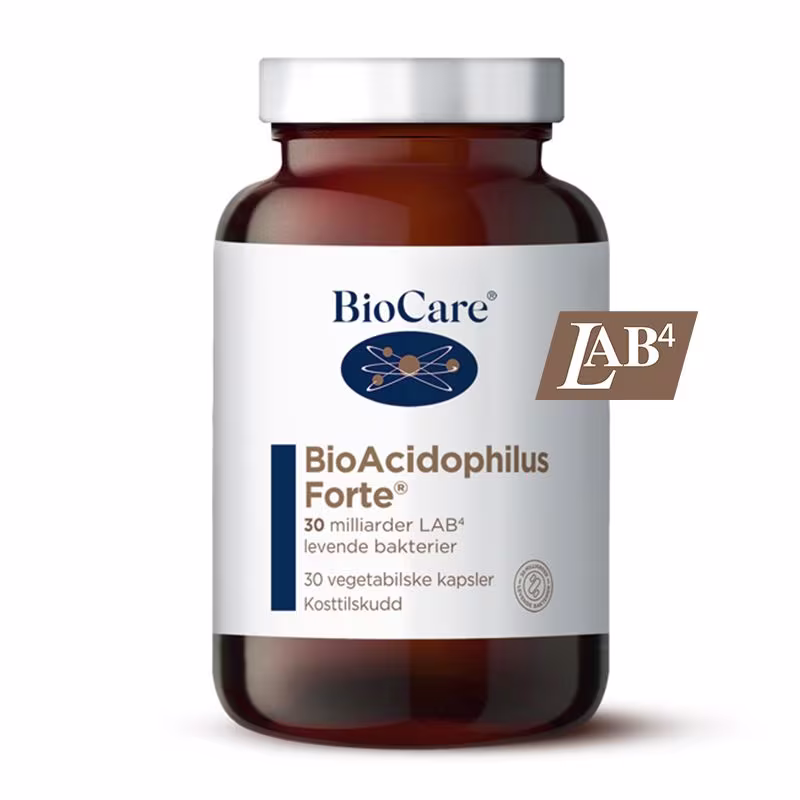 BioCare BioAcidophilus Forte LAB4 30 kapsler